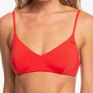 Roxy Beach Classic Athletic Tri Womens Beachwear Bikini Top - RED, NWT  LRG